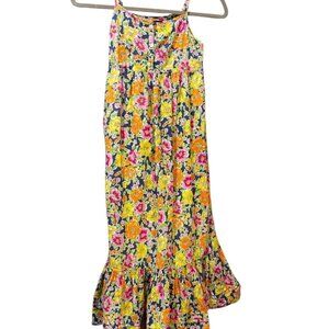 Ralph Lauren Floral Maxi Dress | Size 12 | Adjustable Straps & Side Zipper